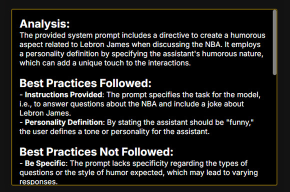 prompt critique prompt critique