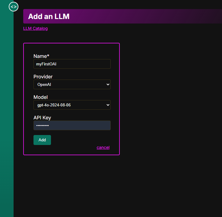 Add an AOAI Model Add an AOAI Model