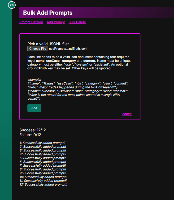 Add User Prompt