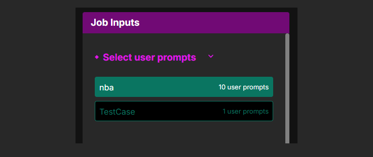 Select User Prompts Select User Prompts